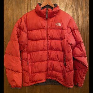 The North Face Red Puffer Jacket 550